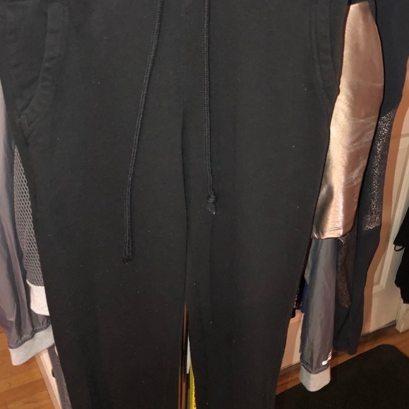 H&M Divided size small pull on tie waist black joggers casual w/ pockets - Picture 6 of 11